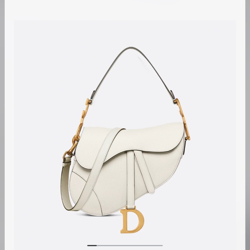 Dior Cream Saddle Crossbody Bag